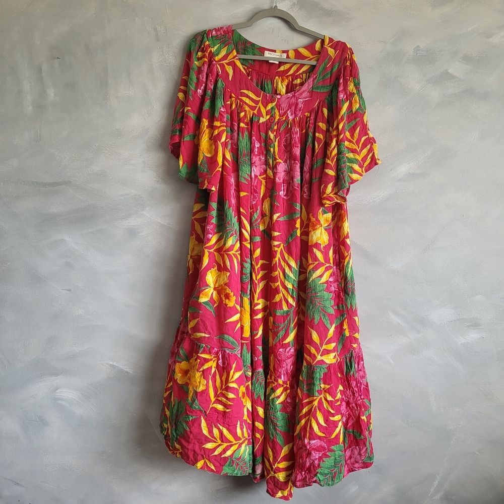 Bechamel Women's House Dress Mumu Rayon Size 1X Plus Size